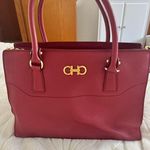 Salvatore Ferragamo Salvatore, Ferragamo burgundy leather hand bag Photo 2