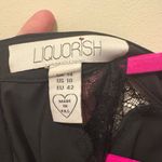 Liquorish Women’s Black Short Sleeve Lace Mix midi Length Dress Size 10 Photo 4