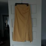 ZARA Yellow / orange  linen skirt Photo 2