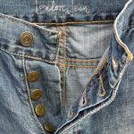 Victoria Secrets London Jean Button Fly Distressed Denim Shorts Blue Size 14 Photo 2