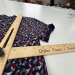 Ralph Lauren Lauren  Shirt Womens Petite Small Geometric Short‎ Sleeve Zip Top Photo 7