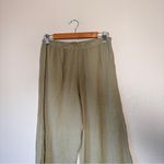 Cut Loose Green Crepe Wide Leg Cropped Pants Women’s M Lagenlook Artsy Casual Size M Photo 6