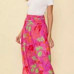 Skies Are Blue 💕💕 Tropical Print Skirt ~ Pretty In Pink Large L NWT Photo 2