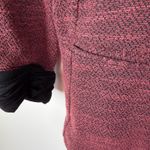 Skies Are Blue  Textured Knit Blazer Large Burgundy Open Front Stretch Minimalist Photo 3