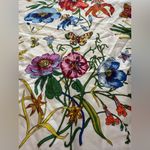 Floral Square Polyester Scarf Cottagecore Vintage Feminine Flower Garden Retro White Photo 4