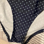 Motherhood Maternity Tankini Medium Blue Polka Dots Photo 4