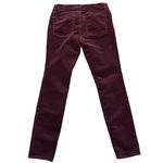 Loft Skinny Corduroy Pants High Waist Sz 25 Low Rise Syrah Wine Casual Preppy Photo 2