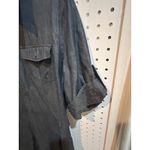 New York & Company Gray‎ Denim Shirt Dress Size 14 Short Sleeve Casual Career Gray Photo 3