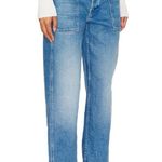 NWT Mother The Patch Pocket Private Flood in Flag Me Down Crop Jeans 25 Blue Photo 8