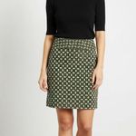 Etcetera  Geometric Avocado Velvet Mini Pencil Skirt Size 4 Photo 0