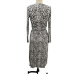 Good American  The Runaround Wrap Dress‎ Python Print Size 0 / XS Photo 9