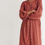 Madewell  Challis Red Button-Front Mini Dress in Tiny Daisy Sz XS Photo 0