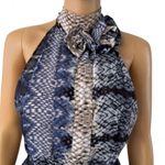 My Story EUC  PARIS Snake Print Chiffon Midi Dress. MSRP $168 Photo 4