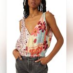 Free People NWT  Tied To You Tank Top Tropical Combo Print Size Small Photo 4
