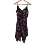 Peyton Jensen Colton leopard asymmetrical hem dress in rust black combo size XS Photo 35