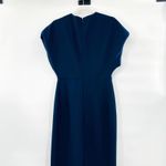 Club Monaco NEW Janah V-Neck Jumpsuit In Aviator Navy Blue Size 2 Quiet Luxe Photo 4