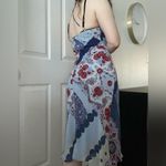 Rampage Vintage Y2K  Bandana Floral Patchwork Midi Chiffon Dress Bias Cut Size‎ 4 Photo 1