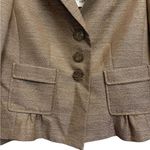 Suit Studio Blazer Women’s 12 Brown Shimmer Textured Career Wedding Church Wear Photo 4