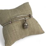 ALEX AND ANI Cupcake Charm Silver Tone Bangle Bracelet Photo 5