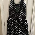 Ralph Lauren sleeveless black/white polka dot fitted waist dress, size 14, A07 Photo 1