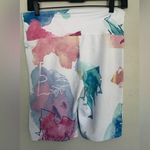  DISNEYLAND WATERCOLOR PRINCESS CASTLE BIKER SHORTS Womens small S Photo 0