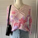 Liz Claiborne  Mesh Layered Pink Y2K Lightweight Blouse Top Photo 3