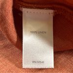 J. Jill PureJill 100% Linen Burnt Orange Button Front 3/4 Sleeve Blouse Size M Size M Photo 6