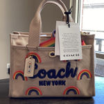 Coach  Pride Collection Rainbow Canvas Tote Photo 0