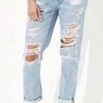 American Eagle Outfitters Light Wash Distressed Ripped Mom Jeans Photo 12