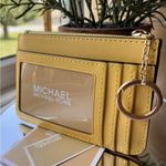 Michael Kors Jet Set Small Quilted Coin Pouch Card Wallet Yellow NWT Photo 4