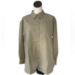 Athleta NWOT  Relaxed Fit Poplin Shirt Green Medium Photo 1
