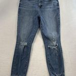 Good American Jeans 12 / 31 Good Waist Crop Chew Hem Jean High Rise Stretch Photo 2