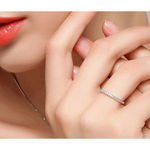 Boutique NEW Dainty 14k Gold Plated S925 Simulated Diamond Band Ring,‎ Adjustable Band Photo 10