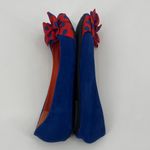 Bamboo  Fabric Ballet Flats Sz 7 UF Gators Polka Dot Bow Pinup Bold Tailgate Photo 6