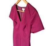 J.Crew Women's Cap Sleeve Sheath Dress Magenta Size 0 Workwear Photo 4