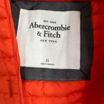 Abercrombie & Fitch  Womens Open Front Puffer Jacket XS‎ Orange Quilted Packable Photo 2