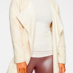 Athleta Cozy Karma Open Front Wrap Cardigan Medium Cream Minimalist Cozy Lounge Photo 0