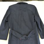 Charter Club Vtg Charter Navy Blue Wool Long Coat Double Breasted One Button Womens 6 Petite Photo 8