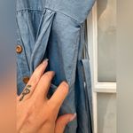 Torrid  Sky Blue Mini Chambray Tiered Shirt Dress Plus Size 1X Western Chic Photo 5