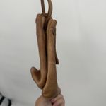 Unbranded Brown Leather Crossbody Bag Snap Button Purse Boho Hippie Photo 5