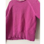 Lauren Ralph Lauren Pink Cotton Waffle Knit Sweater Size Medium Preppy Chic Photo 2