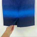 Loft Ann Taylor Women's Blue Ombre Brunch Pencil Office Skirt Lined Size 4P Photo 2