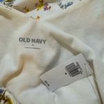 Old Navy Printed Tie-Shoulder V-Neck Rib-Knit Bodysuit - White Floral Size M Photo 4