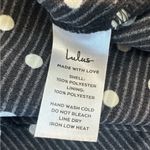 Lulus ‎ Black and White Polka Dot Long Sleeve Dress Photo 4