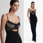 Rachel Gilbert Stephanie Hartley Embellished Corset Gown Black Size 10 US Photo 3