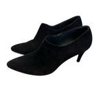 Stuart Weitzman  Black Suede Point Toe Heel Booties Sz 10 Photo 2