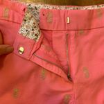 Charlie Paige Shorts NWT Small Pink Bermuda Embroidered Gold Pineapples Resort Photo 9