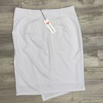 Kate Kasin NWT White Knee Length Knotted Side Wrap Skirt Size XL Photo 0