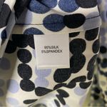 St. John  Shirt Women Size 6 Gray Polka Dot Bow Tie Front Silk Spandex Blend Photo 5