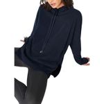 Sweaty Betty  Women’s Liberate Luxe Fleece Washed Navy Pullover Hoodie Photo 2